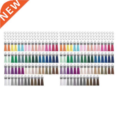 240Pcs Keychain Tassels Kit Leather Tassel Charms And Jump R