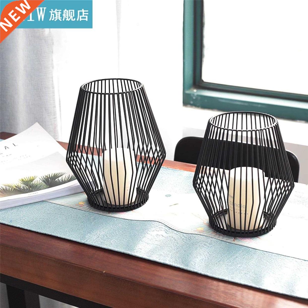 Wire Cage Holder Black Iron Easy To Use Multifunctional Cand