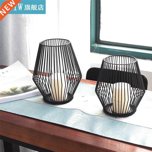 Wire Cage Holder Black Iron Easy To Use Multifunctional Cand