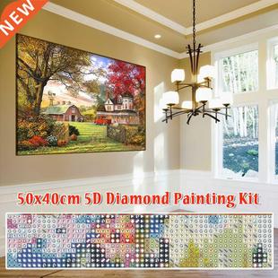 50x40cm Diamond Painting Kit 5D Point Pen Cafe Restaurant Wa
