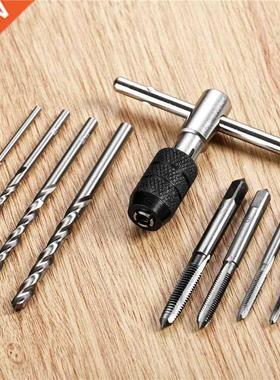 9Pcs T Type Machine Hand Screw Thread Taps Reamer M3/M4/M5/M