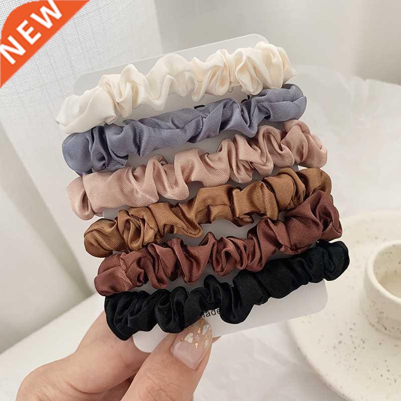 Women Hair Accessories Ladies Solid color Bows Scrunchies ta