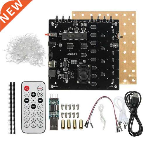 3D Square 8x8x8 LED Blue Light Cube MP3 Music Spectrum PCB B