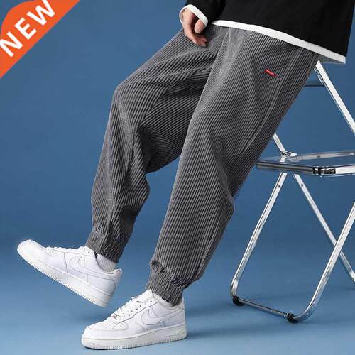 2022 Corduroy Pants Men Casual Harem Clothing Work Home Stre
