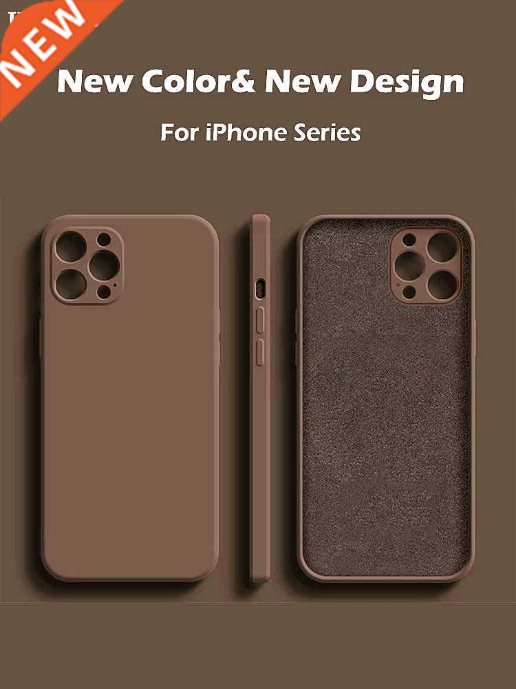2021 Square Liquid Silicone Case For iPhone 11 12 13 Pro Max