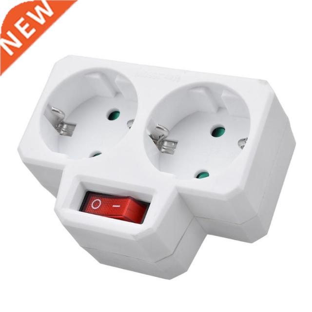 250V 16A EU Standard Plug Double Socket Conversion Socket wi