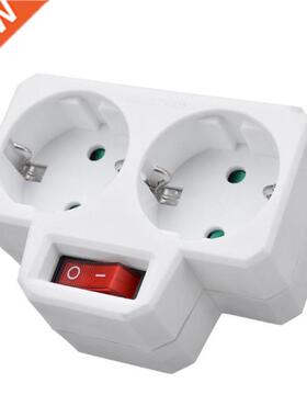 250V 16A EU Standard Plug Double Socket Conversion Socket wi