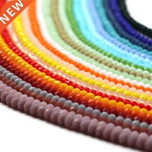1 Strand Crystal Rondelle Beads Matte Colors Glass Beads for