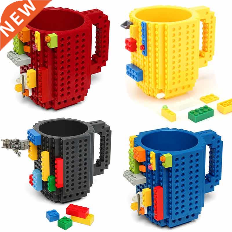 1Pc 12oz Coffee Mug Build-On Brick Mug Type Building Blocks