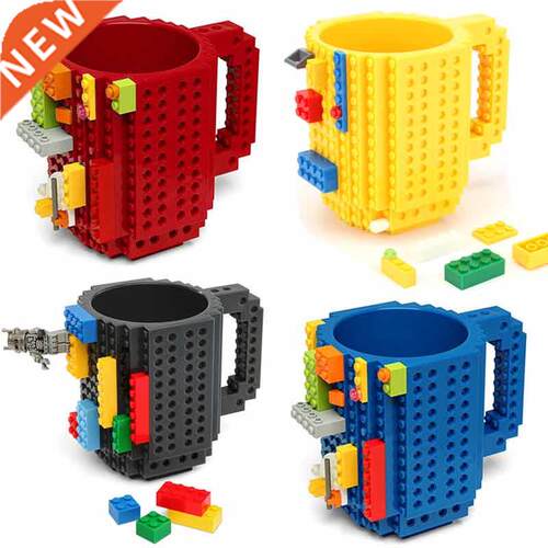 1Pc 12oz Coffee Mug Build-On Brick Mug Type Building Blocks