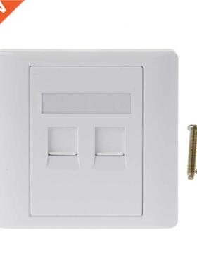 2 Ports CAT5 RJ45 Wall Plate With Female To Female Connector