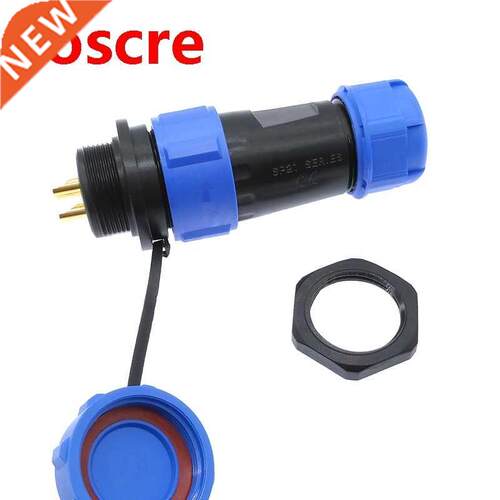 SP2110 SP2112 back nut waterproof connector SP21 2pin 3pin 4