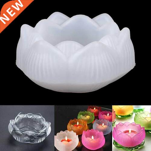 Transparent  Ashtray Mold Lotus Candle Holder Storage