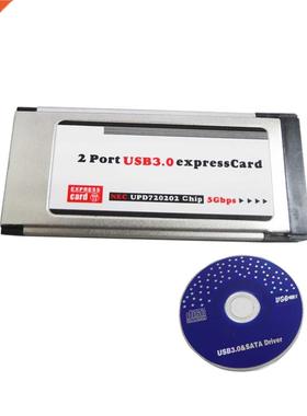 Full Speed Express Card expresscard USB 3.0 2 Port Adapter 3