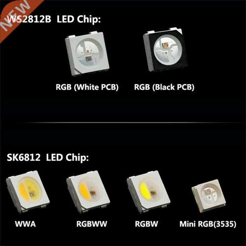 10~1000pcs WS2812B (4pins) 5050 SMD Black/White version WS28