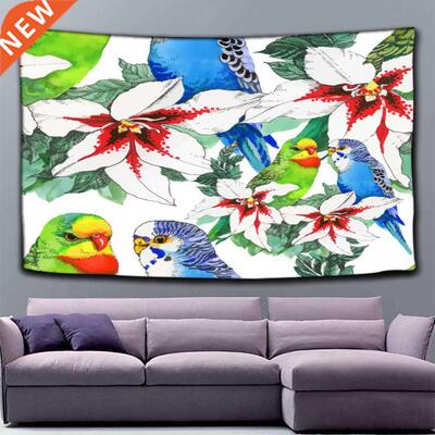 Flamingo Tapestry Bohemian Macrame Wall Hanging Tropical