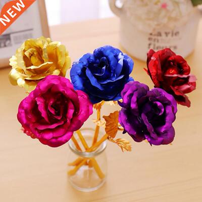 Romantic Foil Plated Rose Fadeless Clear Texture Anniversary