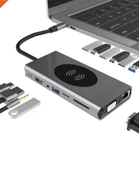 15 in 1 USB.0 Type C Cable Adapter HDMI 4K VGA 1080P Suppor