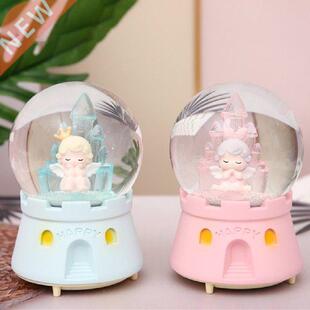Musical Snow Globes Glass 7 Color Changing Lights Music Box