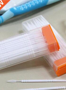 Portable Toothpicks Plastic 120pcs Plus Brush In Clear Case