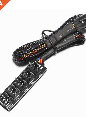 Adapter Controller 40cm 1 To 5 4-pins PWM Fan CPU Hub Comput