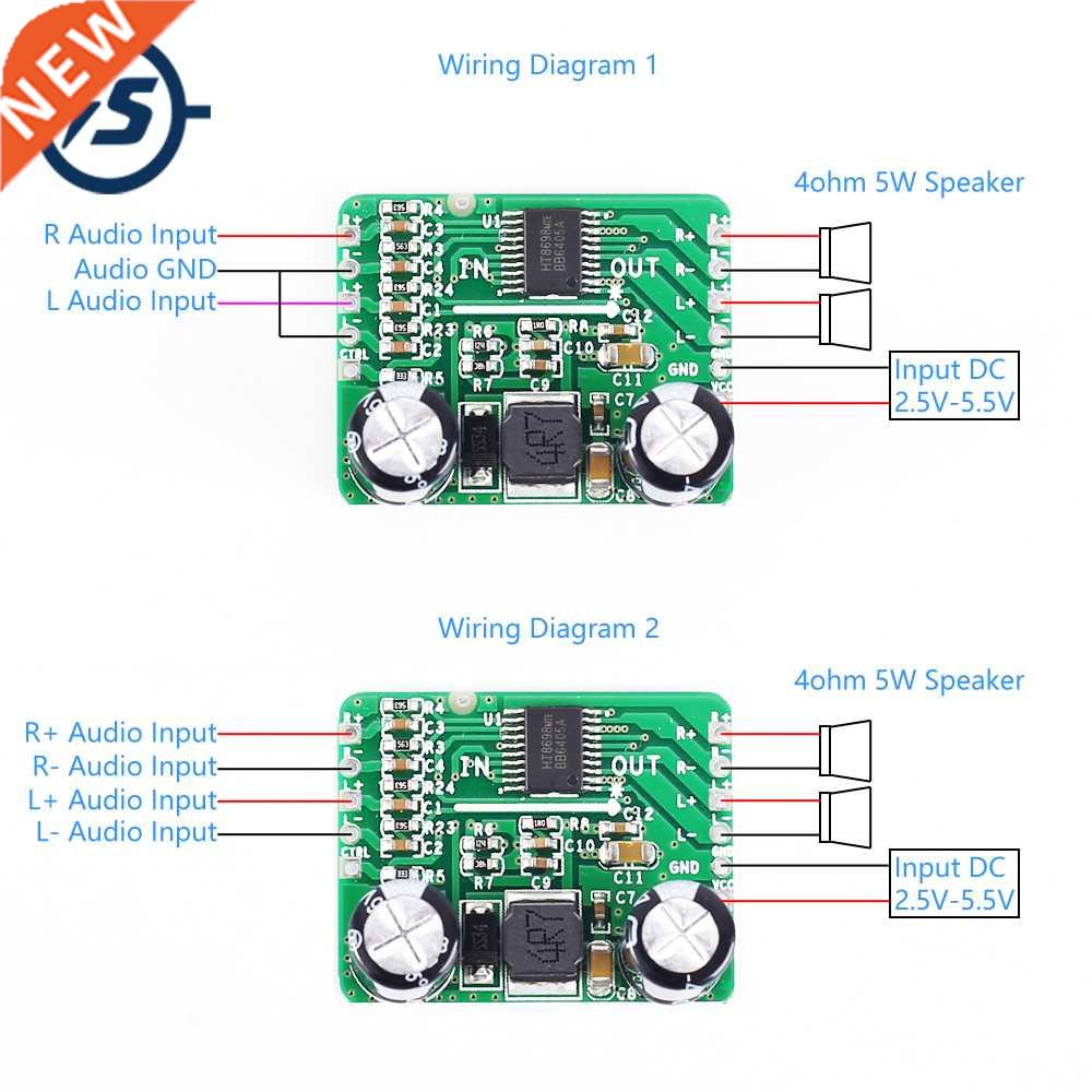 Differential Amplifier Board 5Wx2 Digital Class D Stereo Aud