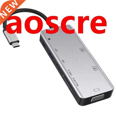 USB C Docking Station, USB C Accessories, Dual 4K HD, VGA, 2