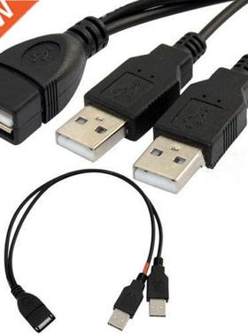 USB 2.0 A Female plug to 2 dual USB A Male jack Y spltter H