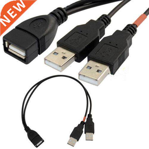 USB 2.0 A Female plug to 2 dual USB A Male jack Y spltter H