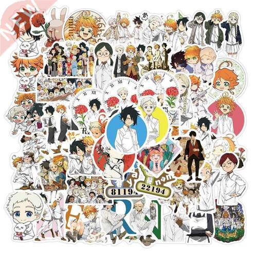 50pcs/pack Japanese Anime The Promised Neverland Stickers f