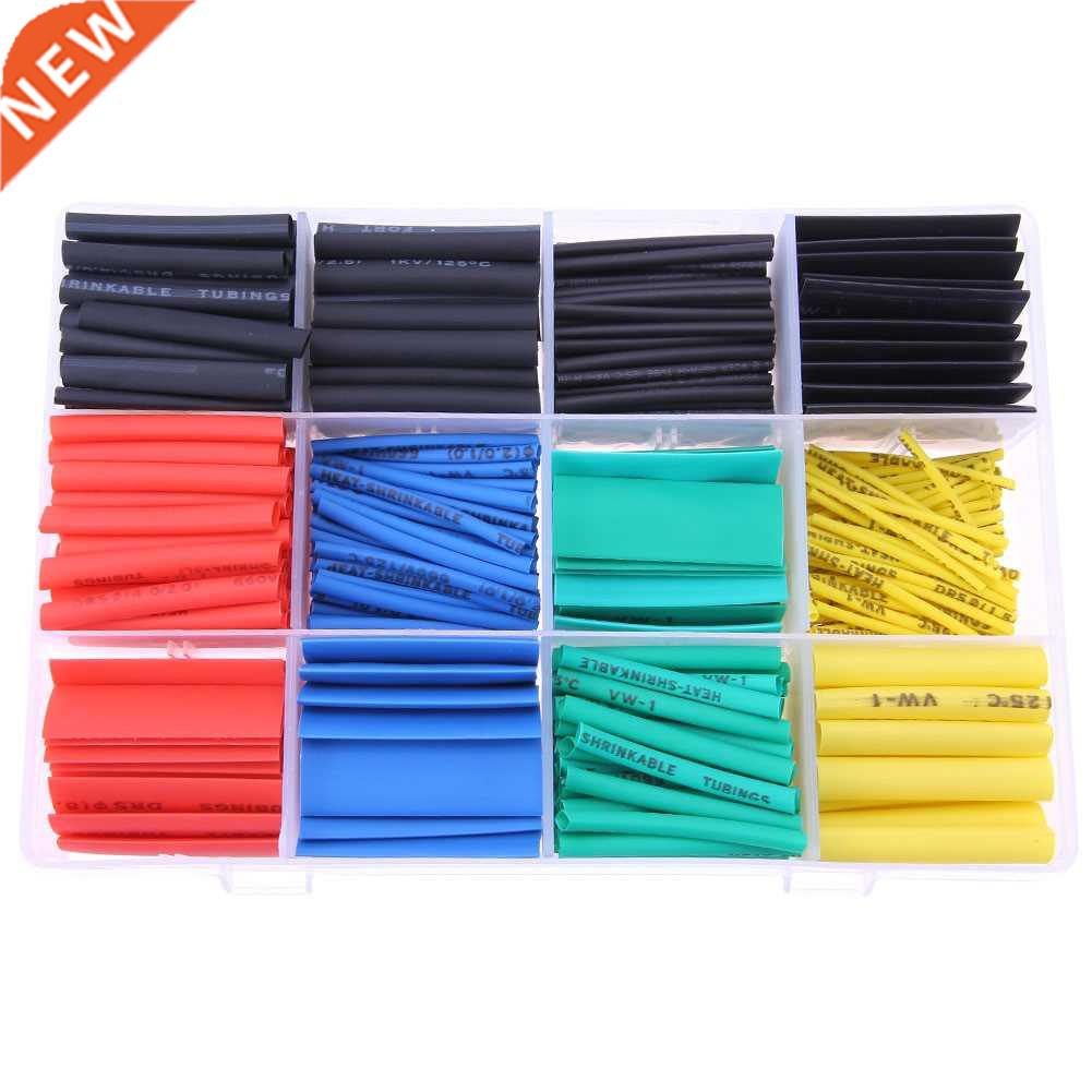 530pcs Heat Shrink Tubing Tube Sleeving Tube Polyolefin 2:1
