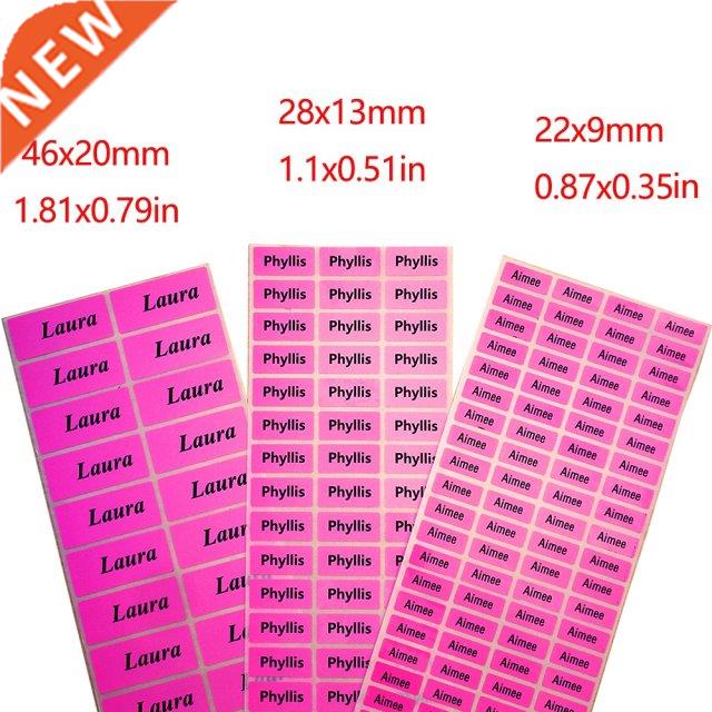 3Size Pink Custom Name Stickers Waterproof Personal Office S
