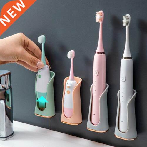 Electric Toothbrush Holder Wall Mounted Toothbrush Rack Plas