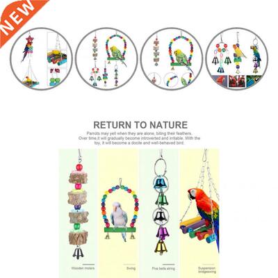 7Pcs/Set Useful Ornamental Innovative Parrot Swing Toy Hangi