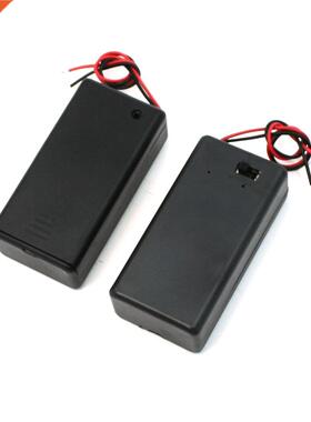 Pair 9V Holder Storage Case ON/OFF Switch w Cap 2 Pcs