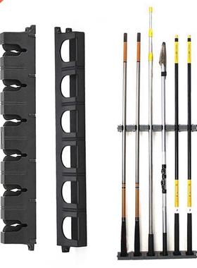 L Size Vertical Wall-mount 6-Rod Fishing Pole Display Hol