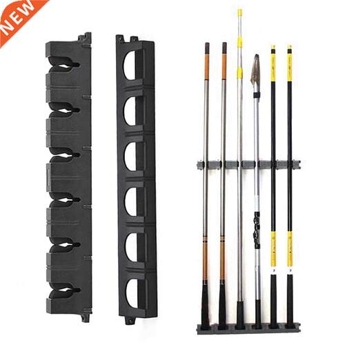 L Size Vertical Wall-mount 6-Rod Fishing Pole Display Hol