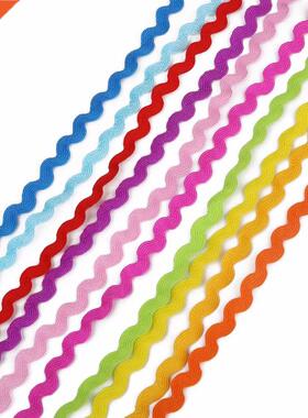 15Yard/lot 8mm Multicolor Terylene Ribbon Ric Rac Zig Zag La