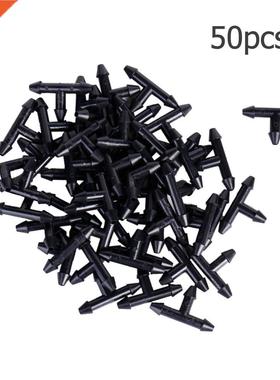 50Pcs 3/5mm Hose Sprinkler Irrigation 1/4 Inch Barb Tee Wate