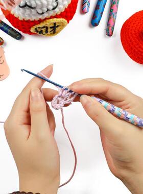 9pcs 2-6mm Colorful Soft Plastic Handle Alumina Crochet Hook