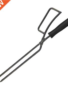 Stainless Steel Charcoal Fire Tongs Shears Outdoor Camping B