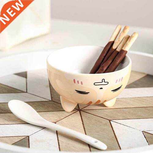 Ceramc Cup wth Ld Spoon Cute Large Capacty Coffee Mug Pe