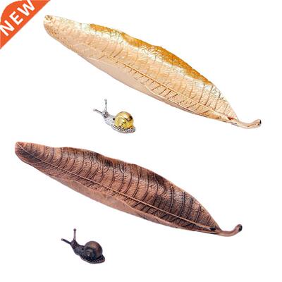 Incense Holder Set Bodhi Leaf Incense Burner Metal Incense
