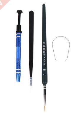 4pcs/set Lube Brush Tweezer Switch Stem Holder Lube Tool Col