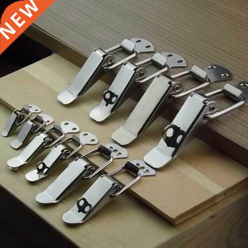4PC/lot Stainless Steel Spring Locking Latch Hasps Suitcase