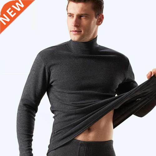 high-neck thermal underwear suit middle-aged plus velvet thi
