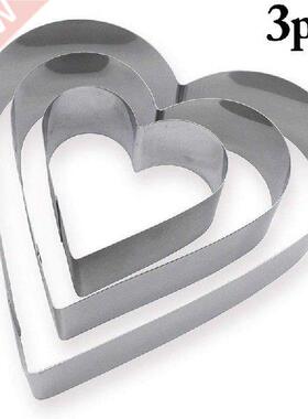 3pcs Metal Cookie Cutter Mold for BakingSquare Heart Cake