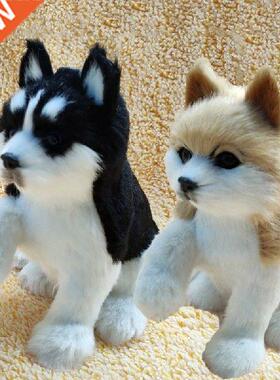 Simulation Husky Dog Plush Toy Puppy Stuffed Animal Kawaii