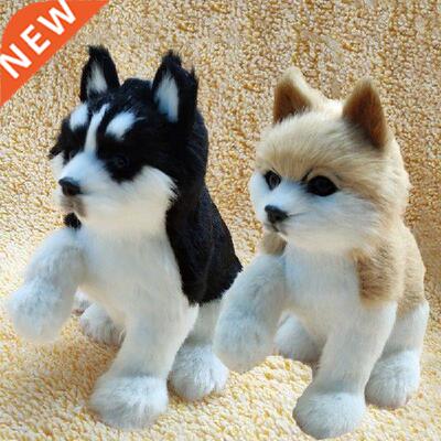 Simulation Husky Dog Plush Toy Puppy Stuffed Animal Kawaii