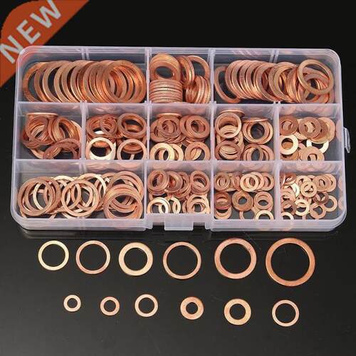 280Pcs/Set Solid Copper Gasket Assorted 12 Sizes Copper Wash